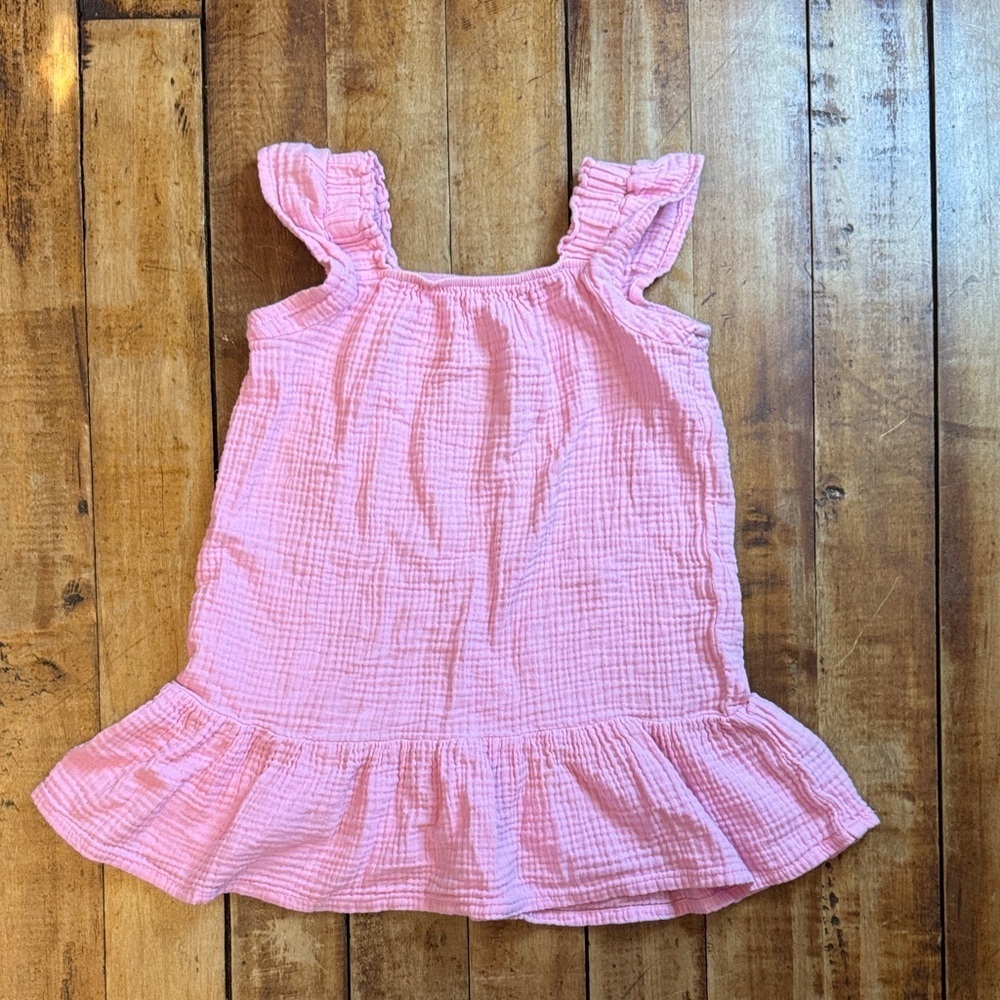 Gauze Dress pink 4T cotton spring summer Easter dress